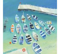 Claire Henley Birds Eye View Canvas Print Blue/multicoloured (60Cm X 60Cm)