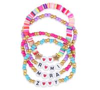 Claire Katie Demon Merch Bracelets Cosplay Inspired Bracelets 4Pcs/Set Stackable Stretch Friendship Bracelets Korean Style Birthday Christmas Jewelry Gifts for Fans