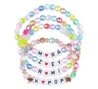 Claire Katie Demon Merch Inspired Stackable Beaded Friendship Bracelets Set for Women Cosplay Stretch Layered Bracelets Birthday Christmas Gifts for Daughter