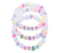 Claire Katie Stackable Stretch Bracelets Friendship Beaded Bracelets Birthday Christmas Gifts for Little Fans Women Unique Gift Jewelry, One Size, Acrylic, no gemstone