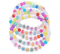 Claire Katie Stackable Stretch Bracelets Friendship Beaded Bracelets Birthday Christmas Gifts for Little Fans Women Unique Gift Jewelry, One Size, Acrylic, no gemstone