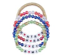 Claire Katie Stackable Stretch Bracelets Friendship Beaded Bracelets Demon Merch Birthday Christmas Gifts for Little Fans Women Unique Gift Jewelry, One Size, Acrylic, no gemstone