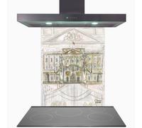 Claire Louise Buckingham Palace Glass Kitchen Splashback | Size: 600mm x 600mm Claire Louise Multicolor 600mm x 600mm