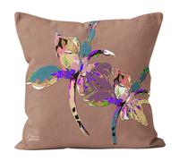 Claire Louise Flora Pop Mocha Mousse Iris 45cm x 45cm Double Sided Cushion | Size: 45 cm x 45 cm Claire Louise Multicolor 45 cm x 45 cm