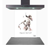 Claire Louise Sing Your Heart Out Glass Kitchen Splashback | Size: 600mm x 750mm Claire Louise Multicolor 600mm x 750mm