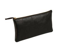 Clairefontaine 102513C - A flat pencil case Flying Spirit 22x11 cm, in smooth lambskin, Black