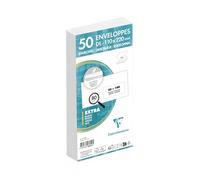 Clairefontaine 10645C - Pack of 50 White Envelopes - DL - 110x220mm - Self-adhesive - 80g/m² - Window Crystal Paper 45x100 - (position 20/20) - Mailing