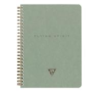 Clairefontaine - 107566C - A Flying Spirit Spiral Notebook A5 14.8x21cm 120 Detachable Lined Pages Paper 90g - Green Grey Card Cover 5 Designs, Random delivery