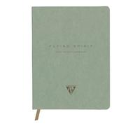 Clairefontaine - 107746C - A Day-to-day Journal 19x25cm 192 Pages Dot Grey Green Hard Cover Pocket Bookmark Elastic - Flying Spirit Collection Random Delivery