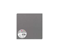 Clairefontaine 1153C Pack of 25 Plain Cards Square Format 16x16cm 210gsm Dark Grey Invitation Correspondence Cards - Pollen Range - Smooth Premium Paper