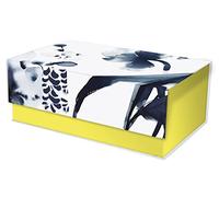 Clairefontaine 115940C - A Rectangular Multifunction Cardboard Storage Box - Floral Pattern Painted in Blue Ink - 29.8 x 17.8 x 10.8 cm - Satin Finish Paper - Inkebana Collection