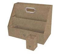 Clairefontaine 116030C - Multi-Functional Mixed Nomadic Desk Organiser Kraft Cardboard - Storage - Home Office - 35.5 x 20 x 28.5 cm - Flying Spirit Collection