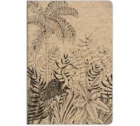 Clairefontaine 116038C - Notebook Piqué Nature motifs on Kraft Cover - A4 21x29,7cm 96 Lined Pages Ivory 90g - Collection Le Cerisier Blanc - Random delivery
