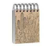 Clairefontaine 116044C - Small Spiral Note Pad Nature Kraft Cover - 9x11cm - 160 Plain Sheets 90g - White Cherry Tree Collection - 3 images, random delivery