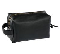 Clairefontaine 116057C - One Black Leather Multi-Purpose Case - 18x11x7 cm - Large Capacity - Pen/Pencil/Fleece Storage - Le Cerisier Blanc Collection