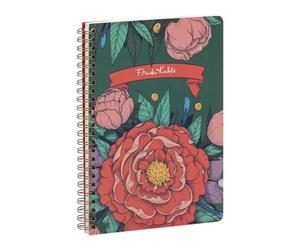 Clairefontaine - 116214C - Frida Kahlo Floral Decor Spiral Notebook - A5 14.8x21cm - 148 Lined Pages - 90g Ivory Paper - Satin Finish Hard Cover - Mixed