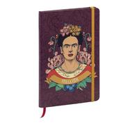 Clairefontaine - 116217C - A Rigid Lined Notebook with Floral Decor Frida Kahlo A5 14.8x21cm, 160 Lined Pages 90g Ivory Paper Bookmark Elastic Closure, Mixed