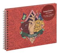 Clairefontaine - 116218C - Spiral Bound Artist's Notebook Frida Kahlo A5 Landscape 21x14.8cm 30 Sheets White Drawing Paper 180g - Frida Kahlo Collection