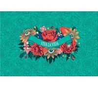 Clairefontaine - 116224C - A 60 x 40 cm - Cardboard Desk Pad with Viva La Vida Frida Kahlo Design - Home Office - Accessories - Frida Kahlo Collection