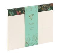 Clairefontaine - 116244C - A Riveted Planner Pad 24x17cm - 60 Detachable Printed Sheets - 90g Paper - Deep Blue Floral Decoration - Weekly Planner - Gaïa Blue