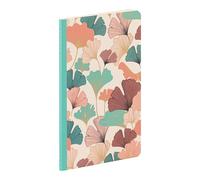 Clairefontaine - 116252C - A Small Sewn Notebook Floral Decor Beige, Matte card cover - 11x17cm 96 Lined Pages 90g Ivory paper - Collection Gaïa beige - mixed