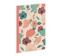 Clairefontaine - 116253C - A Sewn Notebook with Ginkgo Leaf/Plant Decor in Beige Tones A5 14.8x21cm 96 Lined Pages Ivory Paper 90g Collection Gaïa beige, Mixed