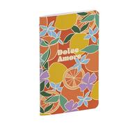 Clairefontaine - 116261C - Mini Notebook Citrus/Stripes/Vichy 7.5x12cm 48 Plain Pages Ivory Paper 90g - Dolce Amore Collection - 6 visuals, Random delivery