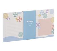 Clairefontaine - 116272C - Mini Planner 24x12cm 50 Detachable Sheets - Bright Colours - White Paper 90g - Organisation Planning Memo - Dolce Amore Collection