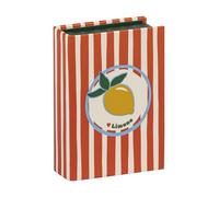 Clairefontaine - 116280C - Small Multifunctional Cardboard Storage Box Citrus/Stripes/Vichy - Small Rectangular Boxes 9.5x6.5x3 cm, Mixed - Dolce Amore
