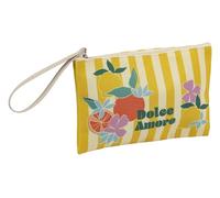 Clairefontaine - 116285C - A Cotton Multi-Purpose Case Citrus/Floral/Stripes 22,5x15cm Large Capacity Pen/Pencil/Felt-tip Holder - Dolce Amore Collection