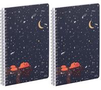 Clairefontaine - 116293C - A Celestial Decor Spiral Notebook - A5-14.8x21cm - 148 Lined Pages - White Paper 90g - Random Delivery - Adolie Collection (Pack of 2)