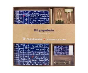 Clairefontaine 116328C - Le Mur des Je T'Aime Collection - Stationery Kit