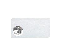 Clairefontaine 120001C Pack of 25 Folded Cards DL Format 10.6x21.3cm 210gsm Marbled Blue Invitation and Correspondence Paper Pollen Range Premium Paper