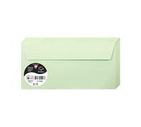 Clairefontaine 120020C - Pack of 50 Self-Adhesive Envelopes - DL Format 11x22cm - 120g/m² - Color Green - Invitation to Events and Correspondence - Pollen Range - Premium Paper