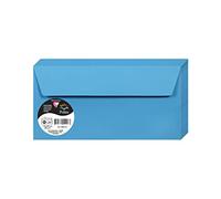 Clairefontaine 120021C - Pack of 50 Self-Adhesive Envelopes - DL Format 11x22cm - 120g/m² - Color Turquoise Blue - Invitation to Events and Correspondence - Pollen Range - Premium Paper