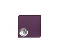 Clairefontaine 12821C Pack of 25 Double Cards Square Format 13.5x13.5cm 210gsm Blackcurrant Invitation Correspondence Board Pollen Range Smooth Premium Paper