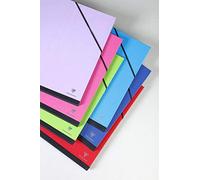 Clairefontaine 144601C Coloured drawing board with elastic bands 26x33cm assortment colour - Designed to protect and preserve art works, papers, and documents