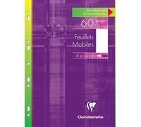 Clairefontaine 1760C A Case of Perforated Loose-Leaf Drawing Sheets - A4 21x29.7 cm - 60 Plain White Pages - Paper 125 g - Reusable case