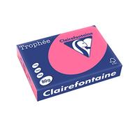 Clairefontaine 1771C - Box of 5 Reams of Printer Paper/Copier Paper Trophee, Intense Colours, DIN A4, 80 g, 500 Sheets x 5, Fuchsia, 1 Box