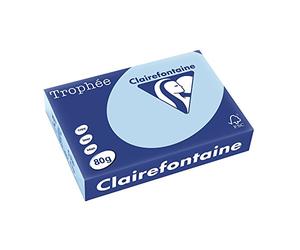 Clairefontaine 1798C Trophée Printer Paper for All Laser Printers, Copiers and Inkjet Printers, A4 (21 x 29.7 cm), 80 g, 1 Ream of 500 Sheets, Light Blue