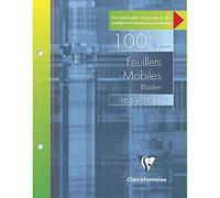 Clairefontaine - Ref 182C - Hole Punched Single Sheets (Pack of 50 Sheets) - 165 x 210mm in Size, Squared Rulings with Margin, 2-Hole Punched, 90gsm Brushed Vellum - White