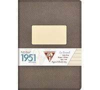 Clairefontaine 195236C - Collection 1951- A Black Staplebound Notebook - Dimensions: A5 14,8x21 cm - 96 Lined Pages - White Paper 90 g - Grain Card Cover