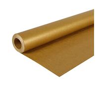 Clairefontaine - Ref 195775C - Recycled Coloured Kraft Paper Roll (Single Roll) - 70cm Width x 10m Length, Deep-Dyed Lined Kraft Paper, PEFC Approved - Gold Colour