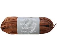 Clairefontaine - 196072Cpack - A Set of 8 Coffee-Coloured Raffia Balls - Set of Several Raffia Yarns Length 1m50 per Thread - 50g - Creative - Gift Wrapping