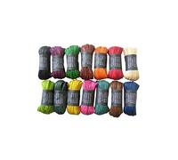 Clairefontaine - 196098C - Assorted color raffia balls - Set of several raffia yarns Length 1m50 per yarn - 50g - Creative leisure - Gift packaging - Box of 15 balls