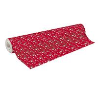 Clairefontaine - Ref 202058C - Excellia Christmas Fantasy Gift Wrap Paper Roll (Single Roll) - 70cm Width x 50m Length, 80gsm Paper - Mistletoe Design