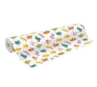 Clairefontaine 202091C - A Roll of Gift Wrap - Excellia 80g Paper - 50x0.70m - Pattern: Animals, Cats, Rabbits, Children's Birthdays - Gift Wrapping, Ideal for Professional Packaging