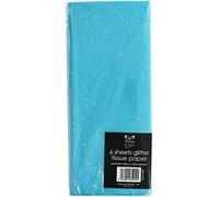 Clairefontaine - 20910-TQC - Tissue paper - Pack of 6 folded sheets - Dimensions: 50x70cm - Pattern: Turquoise, Foil - Gift wrapping, Gift personalization, Creative hobbies