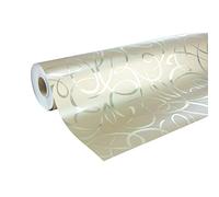 Clairefontaine 211892C - A Reel Of Gift Wrapping Paper - Premium Paper 80g - Format: 50x0,70m - Design: Gold arabesques, Geometric Wrapping, Ideal For Wrapping