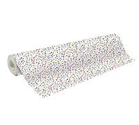 Clairefontaine 211942C - A reel of gift wrap - Wedding ring 60g - Dimensions: 50x0.70m - Pattern: Multicolored Dots, White Background - Gift Wrapping, Special Long Length, Gift Wrap